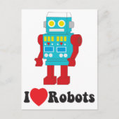 Ich Liebe Roboter! Postkarte (Vorderseite)