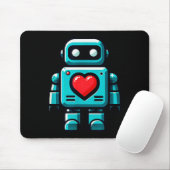 Ich liebe Roboter, Roboter mit großem Herzen Valen Mousepad (Mit Mouse)