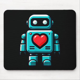 Ich liebe Roboter, Roboter mit großem Herzen Valen Mousepad