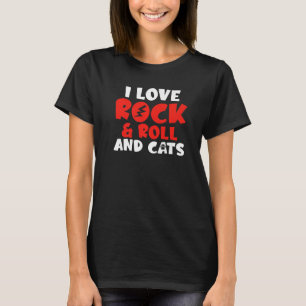 Ich Liebe Rock and Roll and Cats Rocker T-Shirt