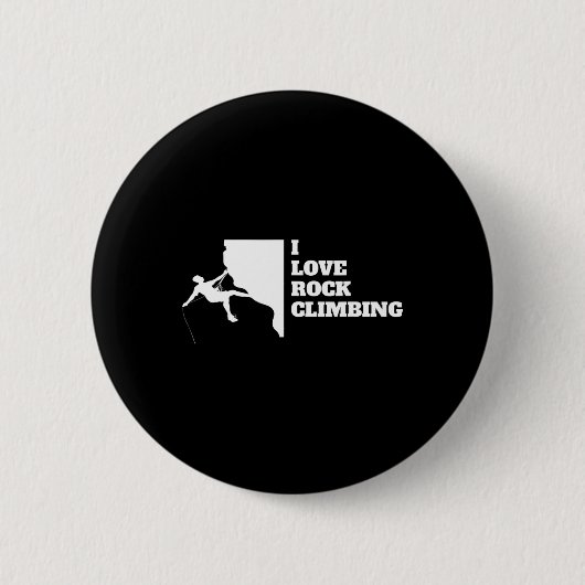 Ich liebe Rock Climbing Bergsteigen Felsen Button (Vorderseite)