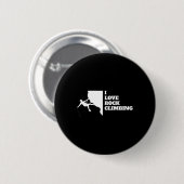 Ich liebe Rock Climbing Bergsteigen Felsen Button (Vorne & Hinten)