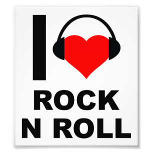 Ich liebe Rock-Funny-Poster Fotodruck