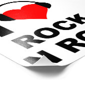 Ich liebe Rock-Funny-Poster Fotodruck (Ecke)
