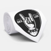 Ich liebe Rock Krawatte (Gerollt)