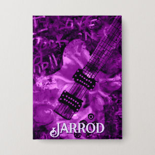 Ich liebe Rock 'N Roll E-Gitarre Personalisiert Button