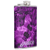 Ich liebe Rock 'N Roll E-Gitarre Personalisiert Flachmann (Rechts)
