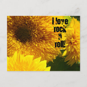 Ich liebe Rock n Roll Postkarten Sunflower Bright