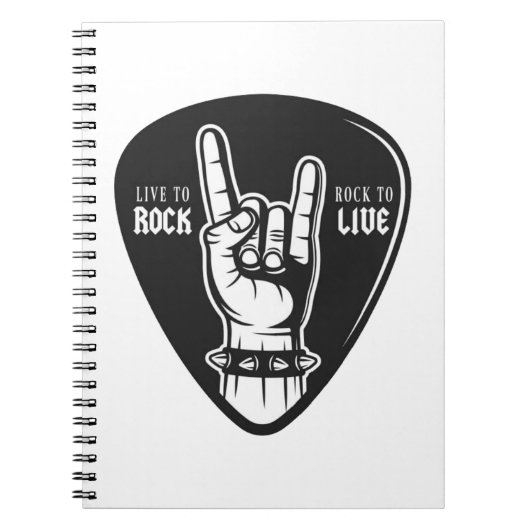 Ich liebe Rock Notizblock (Vorderseite)