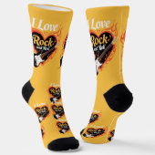 Ich liebe Rock & Roll, E-Gitarre Socken (Gewinkelt)