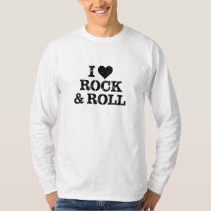 Ich liebe Rock & Roll - Grungy Retro-Typografie T-Shirt