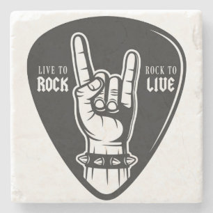 Ich liebe Rock Steinuntersetzer