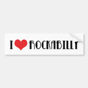 Ich liebe Rockabilly-Aufkleber Autoaufkleber