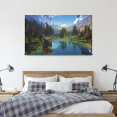 Ich Liebe Rocky Mountain Stretched Canvas Print Leinwanddruck (Insitu (Schlafzimmer))