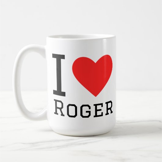 Ich liebe Roger Kaffeetasse (Links)