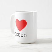 Ich liebe Rokoko Kaffeetasse (Vorderseite Links)