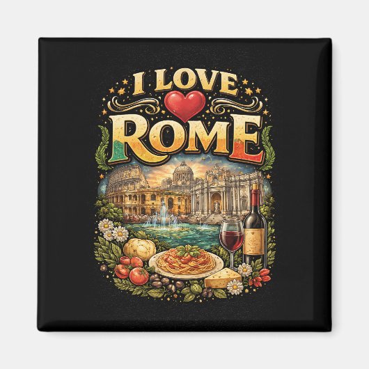 Ich liebe Rom Magnet (Vorne)