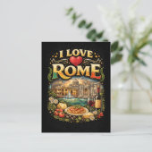 Ich liebe Rom Postkarte (Stehend Vorderseite)