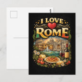 Ich liebe Rom Postkarte (Vorne/Hinten)