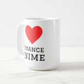 Ich liebe Romance Anime Kaffeetasse (Vorderseite Links)