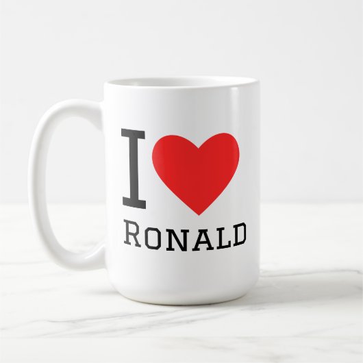 Ich liebe Ronald Kaffeetasse (Links)