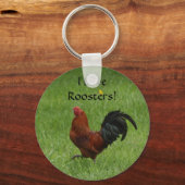 Ich Liebe Roosters! -schlüsselanhänger Schlüsselanhänger (Vorderseite)