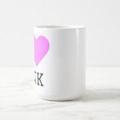 Ich liebe Rosa Kaffeetasse (Mittel)
