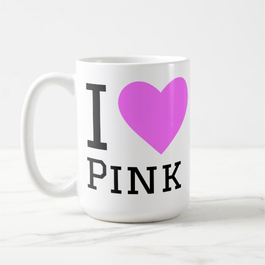 Ich liebe Rosa Kaffeetasse (Links)