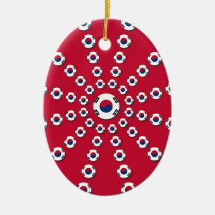 Ich liebe Rot Keramik Ornament