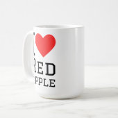 Ich liebe rote Äpfel Kaffeetasse (Vorderseite Links)