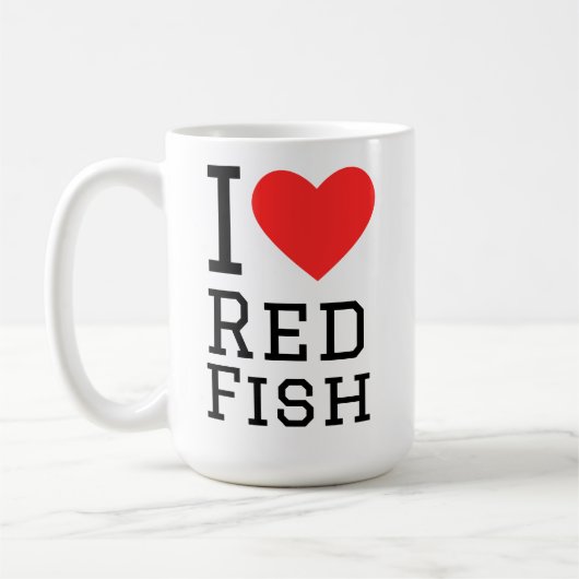 Ich liebe rote Fische Kaffeetasse (Links)
