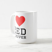 Ich liebe Roten Schnapper Kaffeetasse (Vorderseite Links)