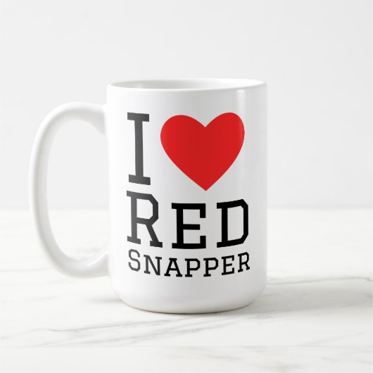 Ich liebe Roten Schnapper Kaffeetasse (Links)