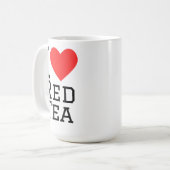Ich liebe roten Tee Kaffeetasse (Vorderseite Links)