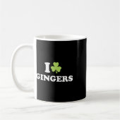 Ich liebe Rotschöpfe St. Patrick's Day Shamrock Ro Kaffeetasse (Links)