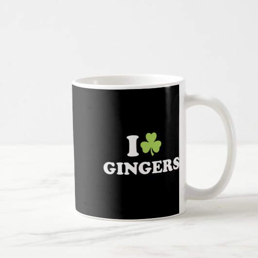 Ich liebe Rotschöpfe St. Patrick's Day Shamrock Ro Kaffeetasse (Rechts)