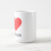 Ich liebe Rottweiler Kaffeetasse (Mittel)