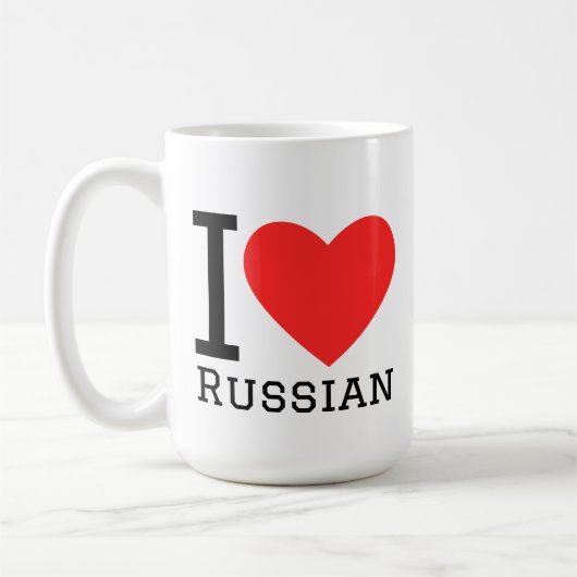 Ich liebe Russisch Kaffeetasse (Links)