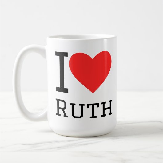 Ich liebe Ruth Kaffeetasse (Links)
