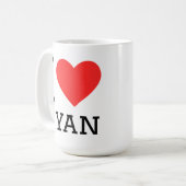 Ich liebe Ryan Kaffeetasse (Vorderseite Links)