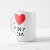 Ich liebe Saint Lucia Kaffeetasse (Vorderseite Links)