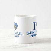 Ich liebe Saint Michael, PA Kaffeetasse (Mittel)