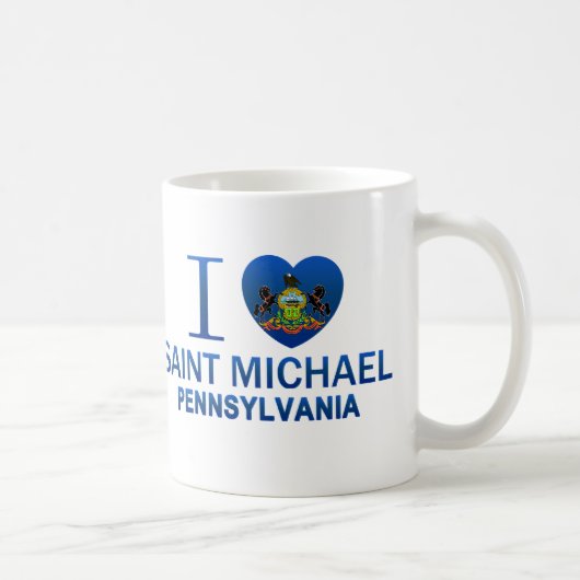 Ich liebe Saint Michael, PA Kaffeetasse (Rechts)