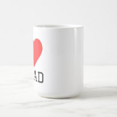 Ich liebe Salat Kaffeetasse (Mittel)