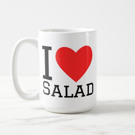 Ich liebe Salat Kaffeetasse (Links)