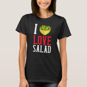 Ich liebe Salat vegane Dressing Schüssel T-Shirt