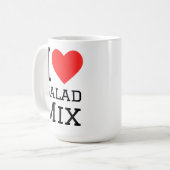 Ich liebe Salatmischung Kaffeetasse (Vorderseite Links)