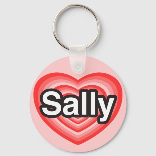 Ich Liebe Sally. Ich Liebe dir Sally. Herz Schlüsselanhänger (Vorderseite)