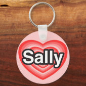 Ich Liebe Sally. Ich Liebe dir Sally. Herz Schlüsselanhänger (Vorderseite)