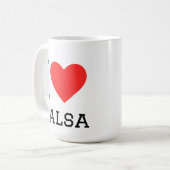 Ich liebe Salsa Kaffeetasse (Vorderseite Links)